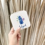 Personalizado piedra de nacimiento joyero cuadrado con nombre de viaje Esenciales Cumpleaños Boda Regalo para Niñas Mujeres