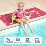 Asciugamano da spiaggia multicolore oversize personalizzato con animali iniziale e nome ad asciugatura rapida regalo di compleanno per bambini