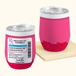 Personalizzato rosa Hangover Recovery Kit 12 oz vino Tumbler con pillola RX Design Compleanno Addio al Nubilato Bomboniera per Ragazza Donna