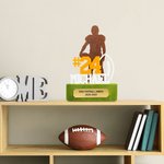 Placca commemorativa personalizzata del giocatore di calcio con nome e numero Decorazione per la casa Regalo di laurea per l'amante del giocatore di calcio