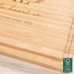Personalized Family Home FSC Bamboo Engraved Name and Text Charcuterie Cutting Board with Juice Groove Ship from USA Anniversary Gift for Family