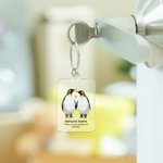 Personalized Penguin Mate Acrylic Key Chain with Name Birthday Anniversary Gift for Couple