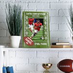 Gepersonaliseerde Football-speler fotolijst met naam en tekst afstuderen gepensioneerde Gift voor Football-speler afgestudeerde
