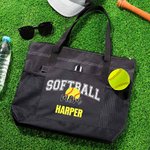 Spersonalizowana piłka nożna Baseball Sport Mama Duża siatkowa torba z tekstem Impreza sportowa Dzień Matki Urodziny Prezent dla Mamy Babci