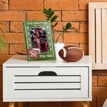 Gepersonaliseerde Football-speler fotolijst met naam en tekst afstuderen gepensioneerde Gift voor Football-speler afgestudeerde
