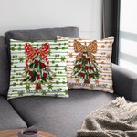 Gepersonaliseerde Glitter boog kerstboom kussenhoes met naam en tekst Home Decor verjaardag kerstcadeau voor familie kinderen