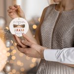 Gepersonaliseerd Ons Eerste Kerstkous Element Ornament met 1-6 Namen Kerstboom Decoratie Kerstcadeau voor Familie Vriend