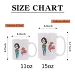 Tasse en céramique 11/15oz avec nom Cadeau d'appréciation pour le personnel médical