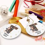 Personalisierte Cartoon Charakter Bücherregal Schneeflocken Lesen Mädchen Ornament mit Namen Baumschmuck Weihnachtsgeschenk für sie