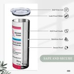 Personalised Hangover Kits Prescription Bottle 20oz Skinny Tumbler Bachelorette with Name Text Party Birthday Party Gift for Girls