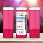 Personalised Hangover Kits Prescription Bottle 20oz Skinny Tumbler Bachelorette with Name Text Party Birthday Party Gift for Girls