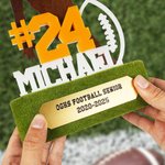 Placca commemorativa personalizzata del giocatore di calcio con nome e numero Decorazione per la casa Regalo di laurea per l'amante del giocatore di calcio