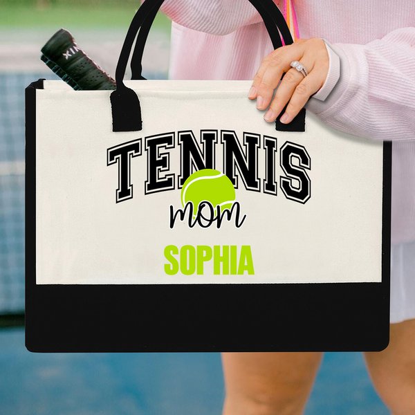 Spersonalizowana torba na ramię Baseball Basketball Mom Large Canvas Tote Bag with Text Game Day Sports Mom Gift for Women