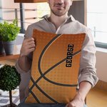 Funda de cojín personalizada de fútbol, tenis, béisbol y rugby con nombre Regalo de inauguración de la casa para amantes del deporte