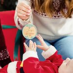 Personalised Baby's First Christmas Snowflake Glitter Hanging Ornament with Engraved Name and Date Christmas Gift for Newborn