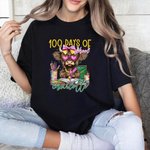 Personalizada 100 Días Vaca Montañesa Camiseta Sudadera Sudadera con Capucha con Nombre Día del Profesor Regalo de Vuelta al Cole para Profesores