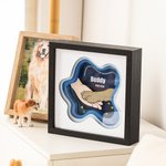 Décoration de bureau personnalisée pour le propriétaire d'un animal de compagnie se serrant la main avec un chien, cadre Réunion de rêve Cadeau de sympathie pour l'amoureux des animaux de compagnie
