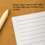 Cahier A5 120 Pages Personnalisé avec Nom Personnage Dessin Animé et Motif de Fleur Cadeau Anniversaire pour Collègues Dirigeants