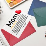 Spersonalizowana 5-gwiazdkowa kartka z imieniem i kopertą na Dzień Matki, prezent urodzinowy dla mamy