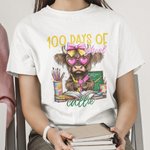 Personalizada 100 Días Vaca Montañesa Camiseta Sudadera Sudadera con Capucha con Nombre Día del Profesor Regalo de Vuelta al Cole para Profesores