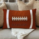 Funda de cojín personalizada de fútbol, tenis, béisbol y rugby con nombre Regalo de inauguración de la casa para amantes del deporte