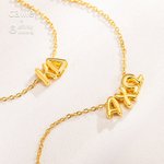Personalized 3D Bubble Greek Letter Necklace Jewelry Bid Day Sisterhood Birthday Gift for Sisters Friends | Callie × Affinity Licensing