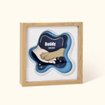 Décoration de bureau personnalisée pour le propriétaire d'un animal de compagnie se serrant la main avec un chien, cadre Réunion de rêve Cadeau de sympathie pour l'amoureux des animaux de compagnie