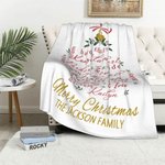 Coperta personalizzata Word Name Cloud con testo Regalo di Natale per amici di famiglia