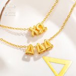 Personalized 3D Bubble Greek Letter Necklace Jewelry Bid Day Sisterhood Birthday Gift for Sisters Friends | Callie × Affinity Licensing