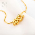Personalized 3D Bubble Greek Letter Necklace Jewelry Bid Day Sisterhood Birthday Gift for Sisters Friends | Callie × Affinity Licensing