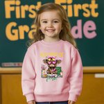 Personalized Coquette Bow Highland Cow 100% Cotton Kid T-shirt Sweatshirt Hoodie with Name Back to School Birthday Gift for Kids