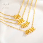 Personalized 3D Bubble Greek Letter Necklace Jewelry Bid Day Sisterhood Birthday Gift for Sisters Friends | Callie × Affinity Licensing