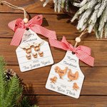 Personalized Wooden Family Christmas Ornament Farm Chickens Cows Pigs Deers Highland Cows