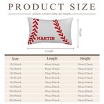 Funda de cojín personalizada de fútbol, tenis, béisbol y rugby con nombre Regalo de inauguración de la casa para amantes del deporte