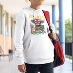 Personalized Coquette Bow Highland Cow 100% Cotton Kid T-shirt Sweatshirt Hoodie with Name Back to School Birthday Gift for Kids