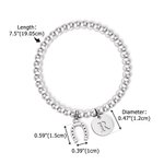 Personligt Lucky Horseshoe Elastiskt pärlarmband Smycke med initialer Födelsedag Dop Jubileum Present till barn Vuxna