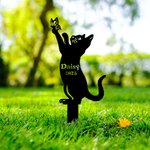 Piquet commémoratif en métal durable personnalisé pour chat Cadeau d'amour et de sympathie pour les amoureux des chats