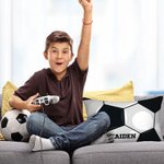 Funda de cojín personalizada de fútbol, tenis, béisbol y rugby con nombre Regalo de inauguración de la casa para amantes del deporte