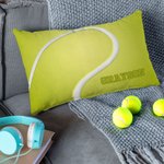 Funda de cojín personalizada de fútbol, tenis, béisbol y rugby con nombre Regalo de inauguración de la casa para amantes del deporte