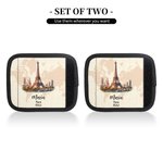 Personalized Travel Landmark Luggage Handle Wrap with Name Set of 2 Travel Accessories Christmas Gift for Travel Lovers
