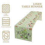 Personliga Polka Dot Bunny-öron 2-7 Ansiktsfoton Bordslöpare med initialer Påsk Dining Decor Present till barnfamilj