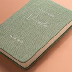 Gepersonaliseerd canvas linnen kaft A6 128 pagina's gelofte boek met naam en datum set van 2 huwelijksceremonie verloving cadeau voor bruid bruidegom echtpaar