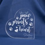 Personalized Heart Acrylic Pet Memorial Plaque with Warm Message Pet Loss Sympathy Gift for Pet Lovers