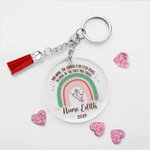 Personalized Acrylic Rainbow Nurse Keychain with Text Year Thank You Doctor Nurse Graduation Gift for Medical Staff