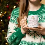 Personalised Christmas Word Cloud 11oz Mug with Name and Text Christmas for Family Friend