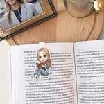 Personalized Cartoon Character Magnetic Bookmark Clip with Name Reading Supplies Birthday Gift for Women Book Lovers