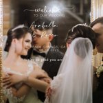 Adesivi personalizzati con nome e messaggio benvenuto al matrimonio decorazioni per matrimoni fidanzamenti regalo ideale per nuovi sposi