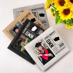 Personalized Graduation Leather Photo Frame with School inforamtion and Map Graduation Memorial Gift for Class of 2025 Graduates