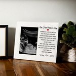 Personalised Our First Mother's Day Leather Photo Frame with Text and Folding Stand Memorial Mother's Day Gift for New Mother