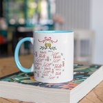 Personalised Christmas Word Cloud 11oz Mug with Name and Text Christmas for Family Friend